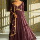 Purple and Gold Embroidered Anarkali