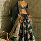 Dark Green Embroidered Lehenga