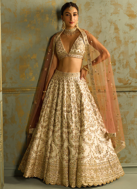 White Embroidered Lehenga