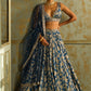 Blue Embroidered Lehenga