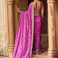 Purple Embroidered Brocade Saree