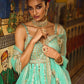Mint Embroidered Peplum Style Gharara