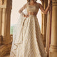 White Embroidered Brocade Lehenga