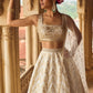 White Embroidered Brocade Lehenga