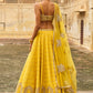 Yellow Embroidered Brocade Lehenga