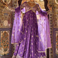 Purple Embroidered Brocade Anarkali