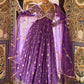 Purple Embroidered Brocade Anarkali