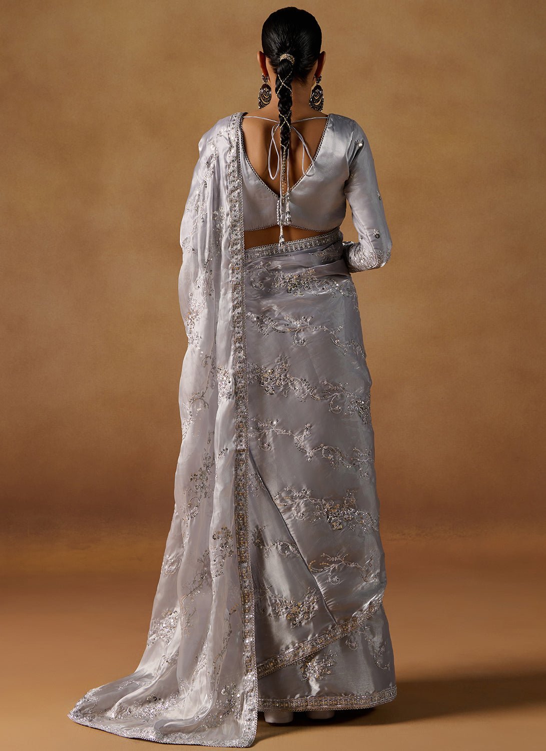white christmas dresses Pleated Tissue Silk Frock – Srijauppe