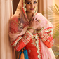 Red Orange Embroidered Gharara Suit