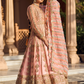 Peach Embroidered Anarkali