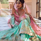 Mint and Pink Embroidered Patiala Suit