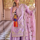 Dusty Purple Embroidered Sharara