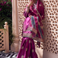 Deep Wine Embroidered Gharara Suit