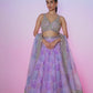 Lavender Floral Embellished Lehenga