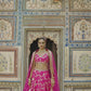 Pink Embroidered Brocade Lehenga