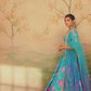 Sky Blue Floral Printed Lehenga