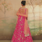 Hot Pink Floral Printed Anarkali