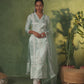 Light Turquoise Embroidered Straight Suit