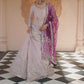 Soft Lavender and Purple Embroidered Lehenga