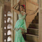 Mint Embroidered Peplum Style Gharara
