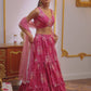 Dusty Pink Floral Lehenga