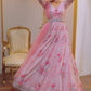 Light Pink Floral Printed Anarkali