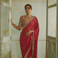 Red and Gold Embroidered Saree
