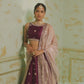 Purple and Gold Embroidered Lehenga