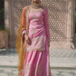 Pink and Mustard Embroidered Lehenga