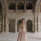 Nude and Gold Embroidered Lehenga