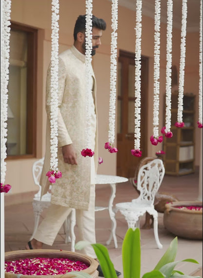 Gold Embroidered Sherwani Set