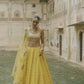 Yellow Embroidered Brocade Lehenga