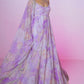 Purple Floral Embellished Anarkali