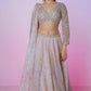 Soft Pink Floral Embellished Lehenga