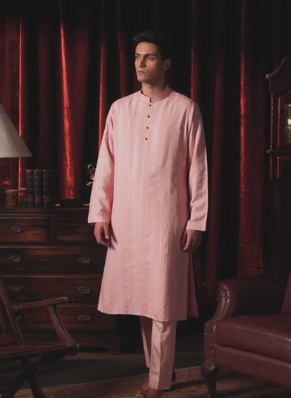 Light Pink Embroidered Kurta Set