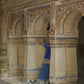 Blue Embroidered Brocade Sharara Suit