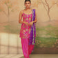 Pink and Purple Floral Printed Punjabi Suit
