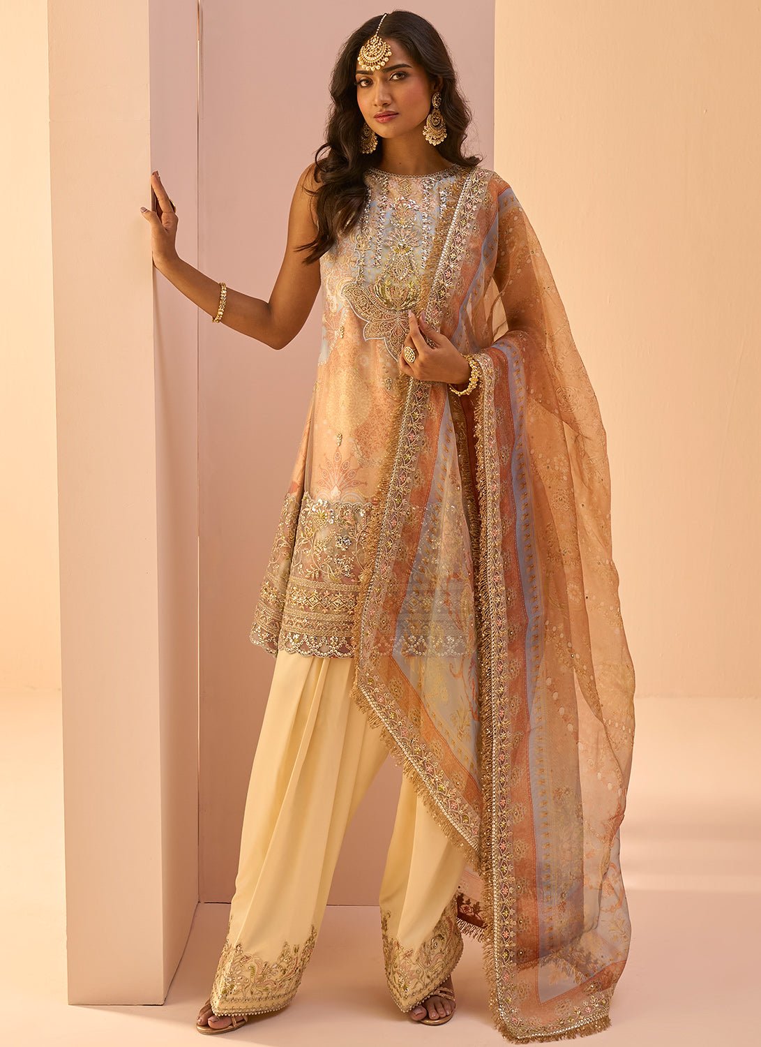 Soft Yellow Multicolor Embroidered Patiala Suit - Lashkaraa
