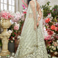 Light Dusty Green Embroidered Lehenga