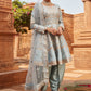 Dusty Blue Dhoti Style Punjabi Suit