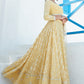 Yellow Embroidered Georgette Lehenga