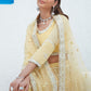 Yellow Embroidered Georgette Lehenga