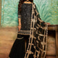Black and Gold Thread Embroidered Gharara Suit