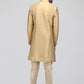 Golden Silk Sherwani - Lashkaraa