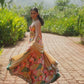 Multi Floral Printed Corset Style Lehenga