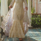 Cream and Lavender Embroidered Gharara Suit