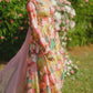 Multi Floral Printed Anarkali Palazzo Set