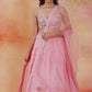 Light Pink Embroidered Silk Lehenga