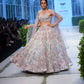 Karisma Kapoor in Ombre Pink and Blue Heavy Embellished Lehenga