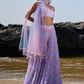 Lavender Floral Printed Palazzo Set
